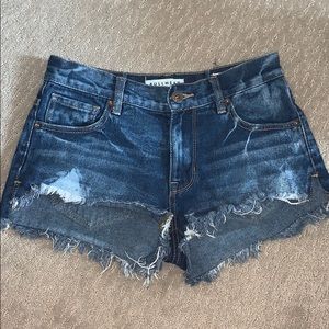 Acid Wash Denim Shorts